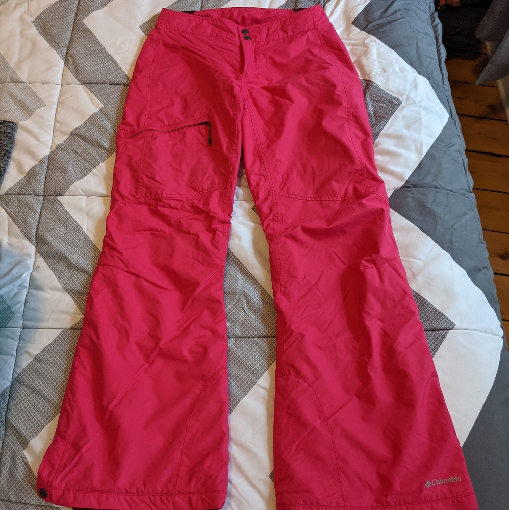 Columbia snow pants, pink